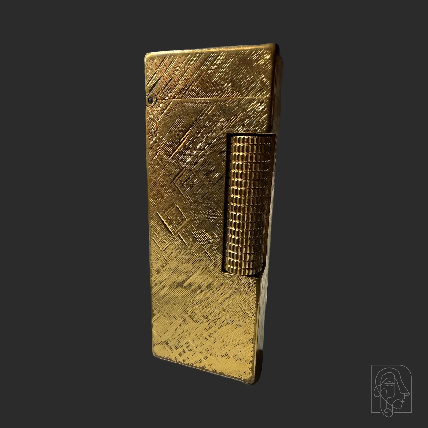 Dunhill Rollagas Pocket Lighter, Diagonal Crosshatch Finish — JCA.2026.059