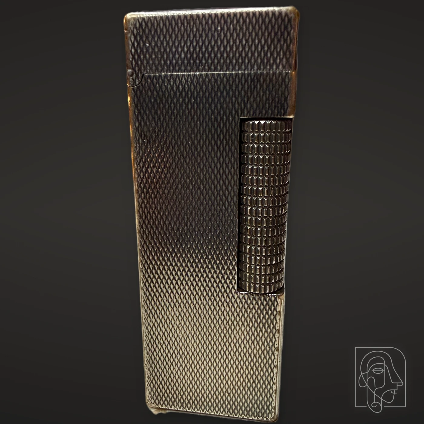 Dunhill Rollagas Pocket Lighter, Diamond Pattern, Concealed Hinge — JCA.2026.064