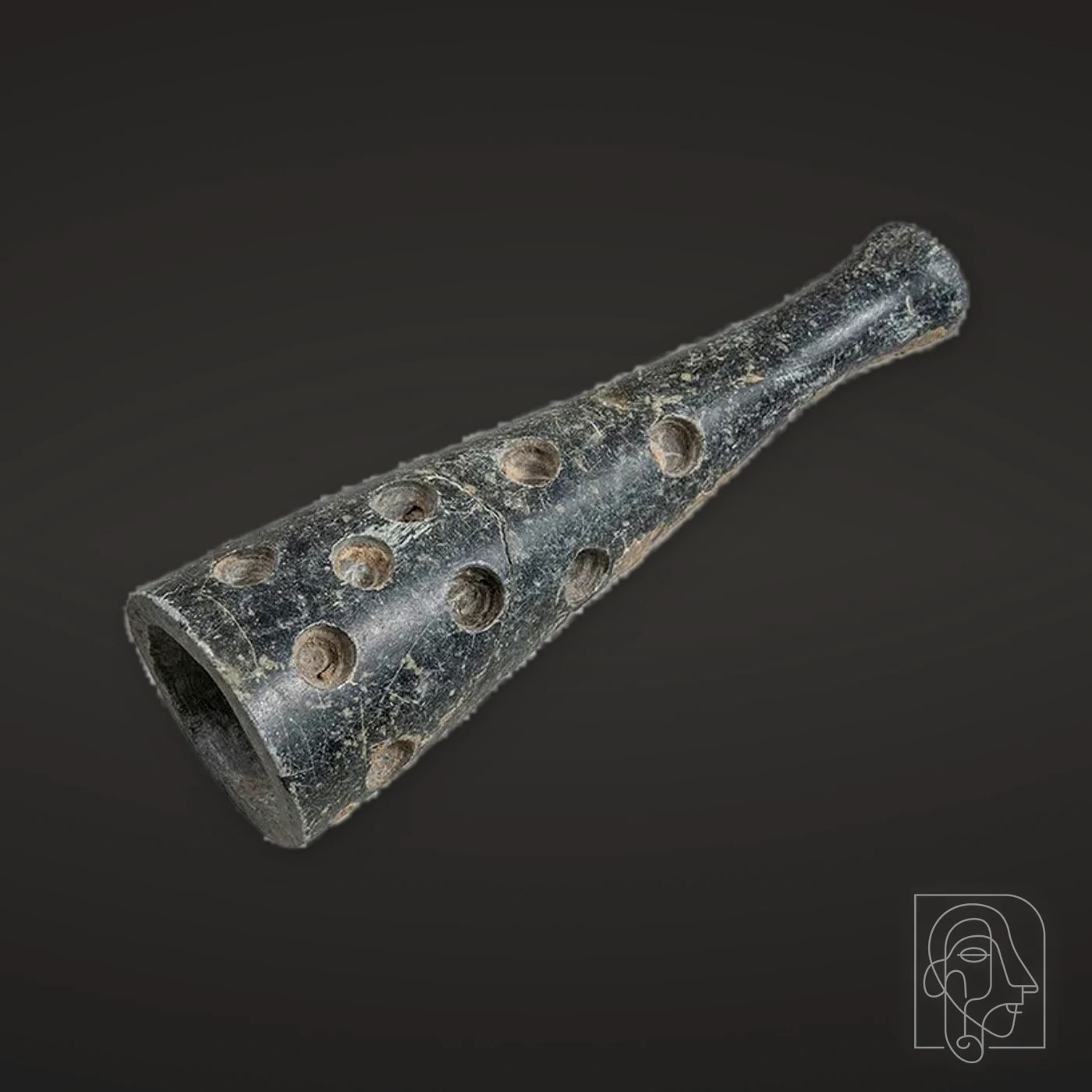 Waisted Stone Object with Cavity and Cupules — JCA.2025.003