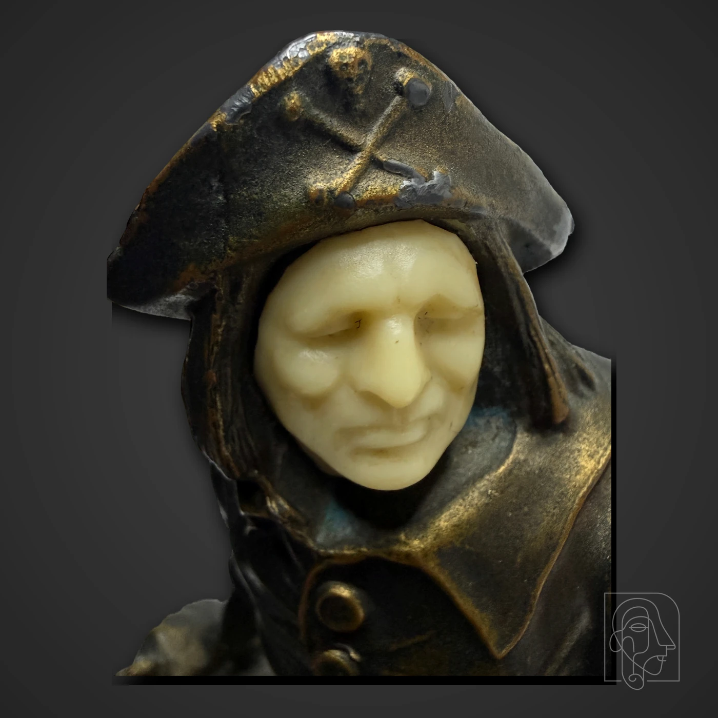 Pirate-on-Treasure-Chest Figural Box, Attributed to J.B. Hirsch — JCA.2026.026