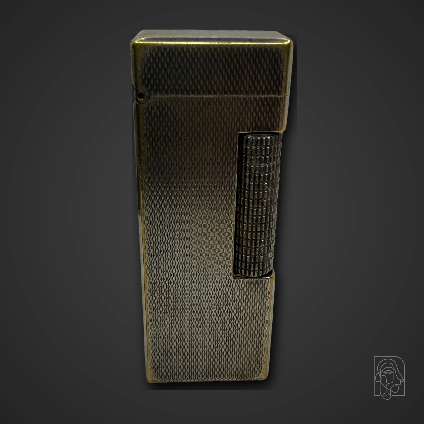 Dunhill Rollagas Pocket Lighter, Diamond Pattern, Exposed Hinge — JCA.2026.065